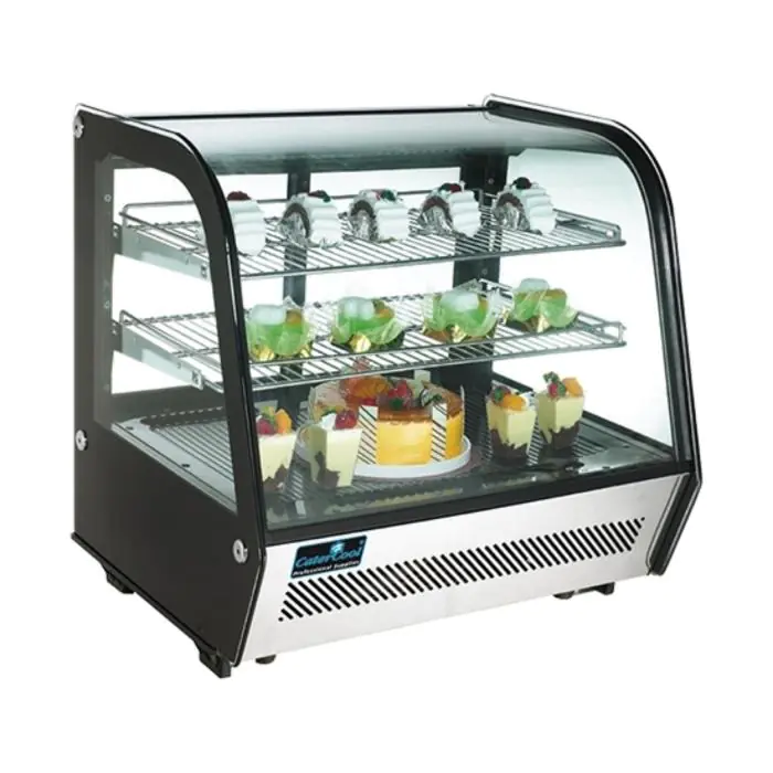 Koelvitrine - H 68.6 x 70.2 x 56.8 CM - 61 KG - 220 - 240 V - 160 W - Geventileerd - R600A - RVS - Zwart - 120 Liter - +0°C / +12°C - CaterCool - 712068 E712068 €533.00 Koelvitrine
