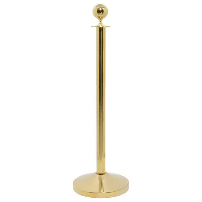 Afzetpaal - Ronde Kop - Goud - RVS - H 100 CM x Ø50 - Securit RS-CL-GO-SET €90.95 Sierkoord en afzetpalen