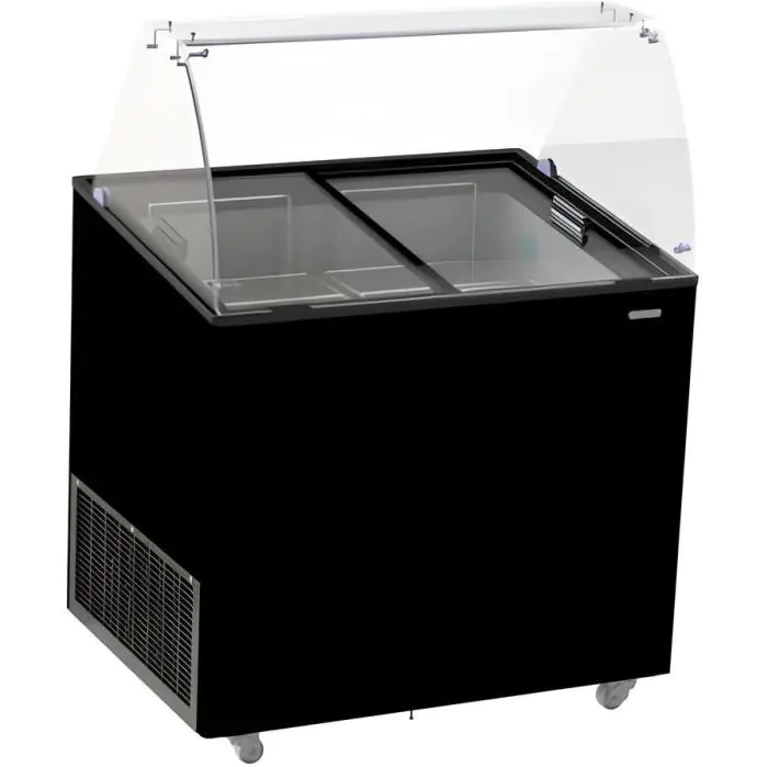 Schepijsvitrine Corsica - 6x 5 Liter - Zwart - 230V - H 122.9 x B 90.9 x D 68.4 CM - Combisteel 7472.0124 €747.00 ijsvitrines
