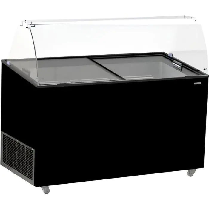 Schepijsvitrine Tenerife - 10x 5 Liter - Zwart - 230V - H 122.9 x B 143.9 x D 72.7 CM - Combisteel 7472.0134 €1,113.00 ijsvitrines
