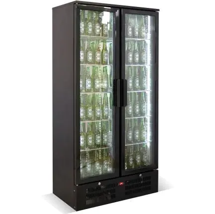 Koelkast - 420 Liter - 2-Deurs - Glazen Deur - Geforceerd - Zwart - Combisteel 7526.0305 €963.00 Barkoelkasten