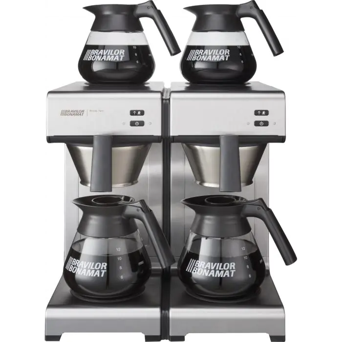 Koffiezetapparaat Mondo Twin - Gemalen Koffie - Digitaal - 400V - Bravilor 8.010.030.11002 €908.00 Snelfiltermachines