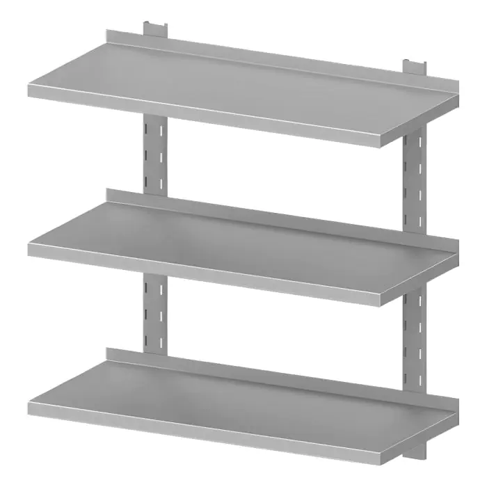 RVS Wandschap - Gesloten - 3 Niveau's - Verstelbaar - Inclusief Steunen - G-Line RVS-M-00289 €430.00 RVS wandplanken