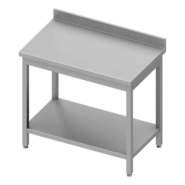 RVS Werktafel - Met Onderschap - Opstaande Rand 10 CM - G-Line RVS-M-00319 €694.00 RVS werktafel