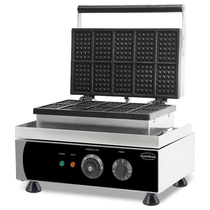 Wafelijzer 10St Brusselse Wafel - Tafelmodel 7540.0065 €180.55 Wafelijzers
