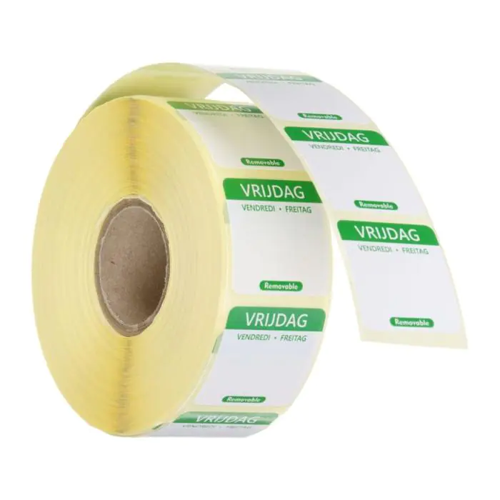 Daglabel - 1000 Stuks - Vrijdag - Hendi H850510 €3.15 Dagstickers