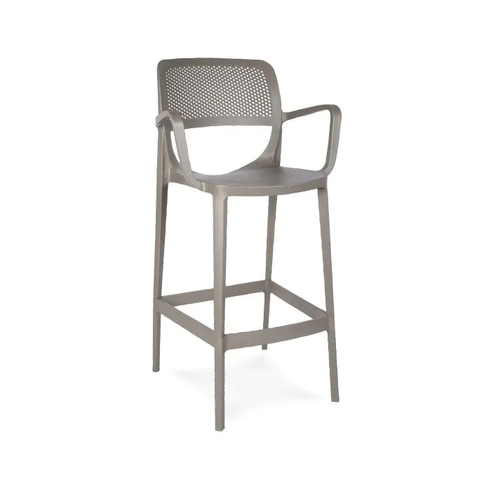 Terras Barkruk Milaan - Armleuning - Cappuccino - Kunststof - G-Line 84721 €69.95 Terras barkrukken