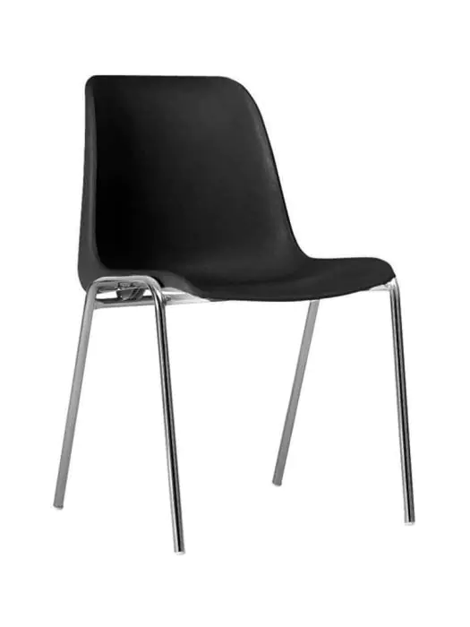 Stoel Helene - Stapelbaar - Zwart - G-Line HW-01007 €29.95 Kunststof stoelen