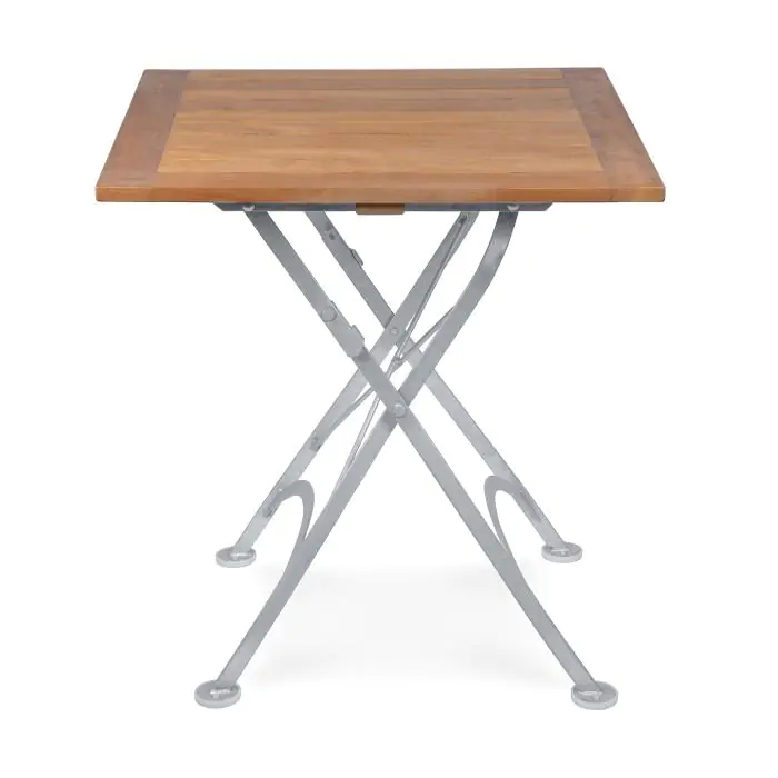 Terrastafel - Hout - Gietijzer - H 76.5 x B 60 x D 60 CM - G-Line HW-03223 €139.95 Terrastafel
