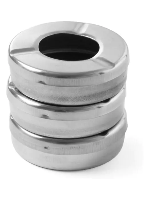 Asbak met deksel - 3 stuks - RVS - H 2.8 X 9 CM - Hendi - 440490 440490 €8.95 Asbakken