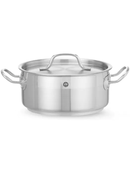 Kookpan laag - met deksel - RVS 1810 - H 9 X 21.5 X 30 CM - Hendi - 830208 830208 €26.50 Kookpan