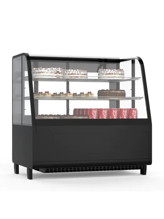 Koelvitrine - 1-Deurs - Tafelmodel - 100 Liter - Zwart - 230V - G-Line HW-02475 €449.00 Koelvitrine