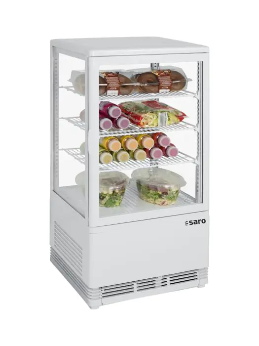 Koelvitrine - Digitale Temperatuurregeling - Kunststof - 68 Liter - 230V - H 88.5 x B 42.8 x D 38.6 CM - Saro - 330-10001 330-10001 €379.00 Koelvitrine
