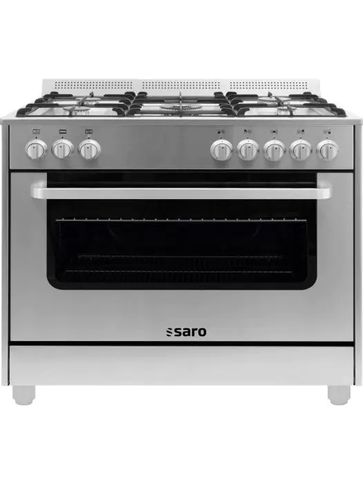 Gasfornuis - Elektrische Oven - RVS - 230V - H 85 x B 90 x D 60 CM - Saro - 331-1160 331-1160 €1,140.40 Gasfornuizen met oven