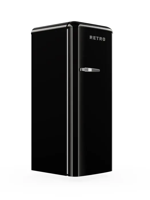 Koelkast Retro - 194 + 24 Liter - 1-Deurs - Statisch - Zwart - G-Line HW-139392 €383.03 Horeca koel vriescombinatie