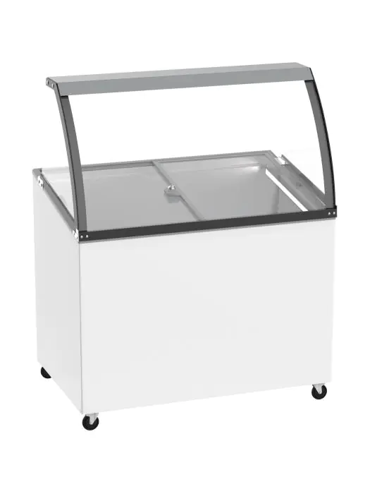 Schepijsvitrine - Glazen Deur - 5 Bakken - 300 Liter - Wit - 230V - G-Line 75700 €699.00 ijsvitrines