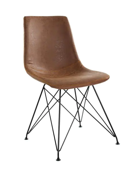 Stoel Clint - Bruin - Staal - G-Line HW-044324 €49.95 Metaal stoelen