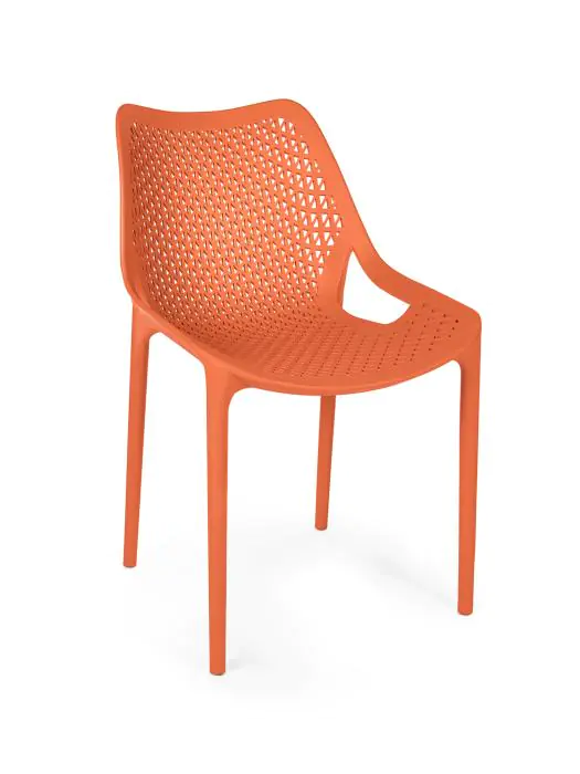 Terrasstoel Bea - Stapelbaar - Cognac - Kunststof - G-Line HW-61234 €39.95 Terrasstoelen