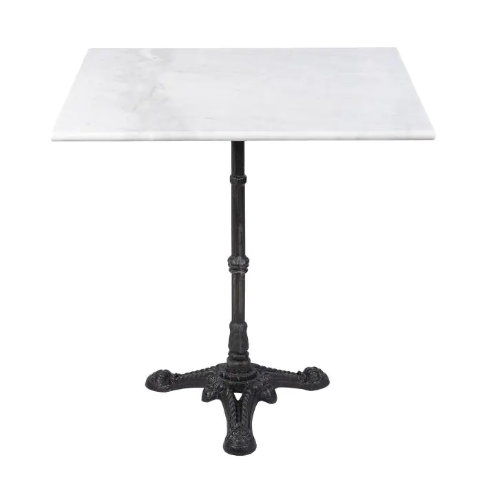 Tafel - Vierkant - 3 Teens - Marmer Wit - Gietijzer - H 72 x B 60 x D 60 CM - G-Line HW-18669 €59.95 Terrastafel