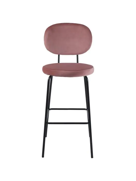 Barkruk Rondo - Roze - Velvet - G-Line HW-139685 €59.95 Horeca barkrukken