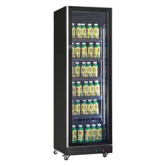 Koelkast - 387 Liter - 1-Deurs - Glazen Deur - Geforceerd - Zwart - Combisteel 7526.0005 €713.90 Koelkasten met glazen deur