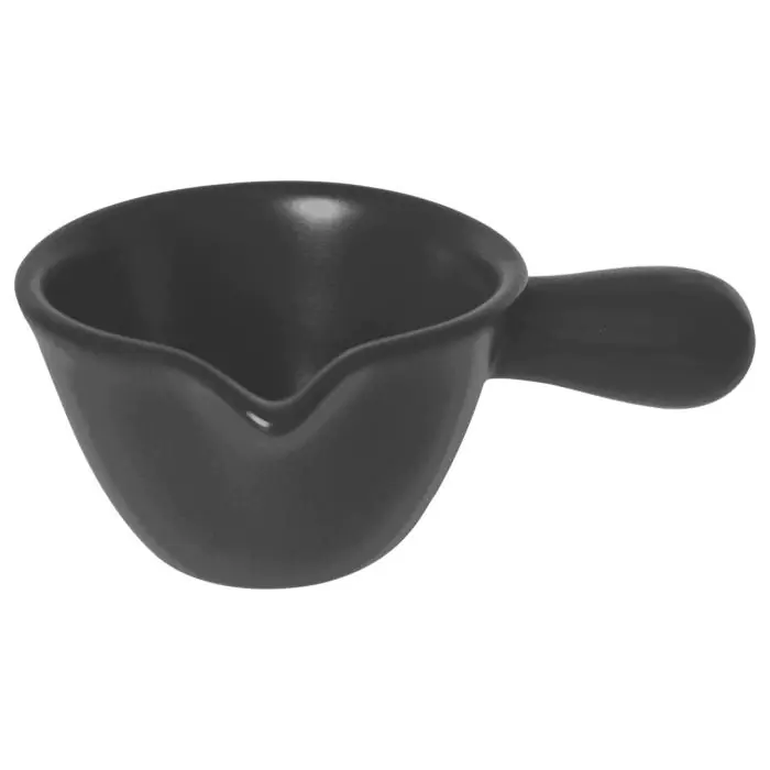 Sauskom - 100 ML - Met Schenktuit - Melamine - Ø 10.5 CM - Zwart - G-Line GL-171992 €1.99 Schaaltjes en potjes