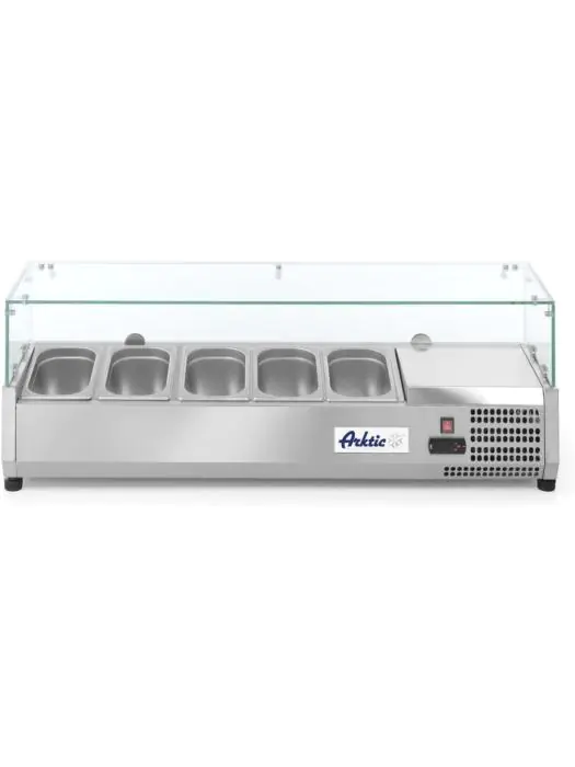 Opzetkoelvitrine GN 1/4 - RVS - H 43 X 33.5 X 120.5 CM - Arktic - 232903 232903 €370.02 Vitrine met glas