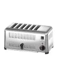 Broodrooster - 6 Sleuven - RVS - 2500 W - G-Line HW-58158 €109.00 Tosti / broodrooster apparatuur