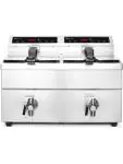 Inductie friteuse Kitchen Line - dubbel - RVS - H 40.6 X 48.5 X 58 CM - Hendi - 215029 215029 €612.46 Friteuses 230 volt