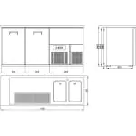 Bierkoeler - 2-Deurs - 230V - H 95 x B 195 x D 70 CM - Combisteel 7489.5320 €2,605.74 Fustenkoeling