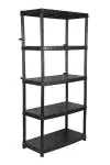 Stelling - 5 Niveau's - H 185 x B 92 x D 46 CM - Kunststof - Zwart - G-Line GL-157916 €39.95 Stelling
