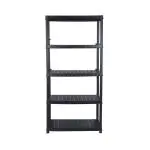 Stelling - 5 Niveau's - H 185 x B 92 x D 46 CM - Kunststof - Zwart - G-Line GL-157916 €39.95 Stelling
