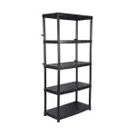 Stelling - 5 Niveau's - H 185 x B 92 x D 46 CM - Kunststof - Zwart - G-Line GL-157916 €39.95 Stelling