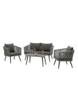 Loungeset Lille - 4-Delig - Antraciet - Rattan - G-Line HW-140804 €499.00 Terrastafel