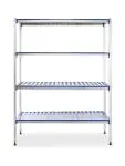 Aluminium opbergrek - Aluminium Polypropyleen - H 168.5 X 40.5 X 128 CM - Hendi - 812273 812273 €223.13 Accessoires Koel/Vriescellen