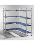 Aluminium opbergrek - Aluminium Polypropyleen - H 168.5 X 40.5 X 128 CM - Hendi - 812273 812273 €223.13 Accessoires Koel/Vriescellen