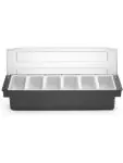 Ingrediëntenhouder - 6 containers - H 10 x 15 x 48 CM - Bar Up - 552032 H552032 €21.50 Ingredientenbak - kunststof