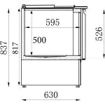 Saladette - 2x 1/1 GN + 1x 2/4 GN - 2-Deurs - RVS - 230V - H 87 x B 90 x D 70 CM - Combisteel 7950.0105 €539.00 Saladette
