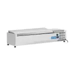 Koelvitrine - H 28.1 x 120 x 33.5 CM - 20 KG - 220 - 240 V - 160 W - Statische - R600A - RVS - 34 Liter - +2°C / +8°C - Cool Head - 712015 712015 €626.00 Vitrine met rvs deksel