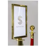 Opzetbord - Afzetpaal - Goud - RVS - Securit RS-SIGN-A4-PG €71.95 Sierkoord en afzetpalen