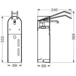 Desinfectiepaal Incl. Dispenser - Elleboogbediening - RVS - H 141.8 x B 16 x D 3 CM - Combisteel 7812.1000 €341.71 Zeepdispenser