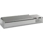 Opzetvitrine - Deksel - 6x 1/3 GN - RVS - 230V - H 22.5 x B 150 x D 39.5 CM - Combisteel 7450.0033 €425.10 Vitrine met rvs deksel