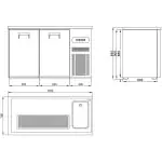 Bierkoeler - 2-Deurs - 230V - H 95 x B 155 x D 70 CM - Combisteel 7489.5310 €2,294.22 Fustenkoeling