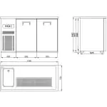 Bierkoeler - 2-Deurs - 230V - H 95 x B 155 x D 70 CM - Combisteel 7489.5315 €2,294.22 Fustenkoeling