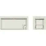 Vrieskist - RVS Deksel - 635 Liter - Wit - 230V - H 84 x B 190.4 x D 74.3 CM - Combisteel 7151.1125 €858.00 Horeca vrieskisten