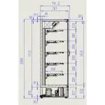 Wandkoeling Marco - 4-Deurs - 1529 Liter - Zwart - 230V - H 201 x B 256 x D 74 CM - Combisteel 7455.3110 €4,924.00 Wandkoeling