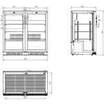 Barkoelkast - 208 Liter - 2-Deurs - Geventileerd - Zwart - Combisteel 7527.0010 €546.00 Barkoelkasten