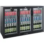Barkoelkast - 330 Liter - 3-Deurs - Glazen Deur - Geventileerd - Zwart - Combisteel 7527.0015 €693.00 Barkoelkasten