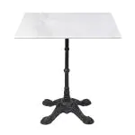 Tafel - Vierkant - 4 Teens - Marmer Wit - Gietijzer - H 72 x B 70 x D 70 CM - G-Line 75093 €89.95 Terrastafel