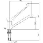 Kraan - Elleboogbediening - Combisteel 7212.0015 €100.44 Mengkranen